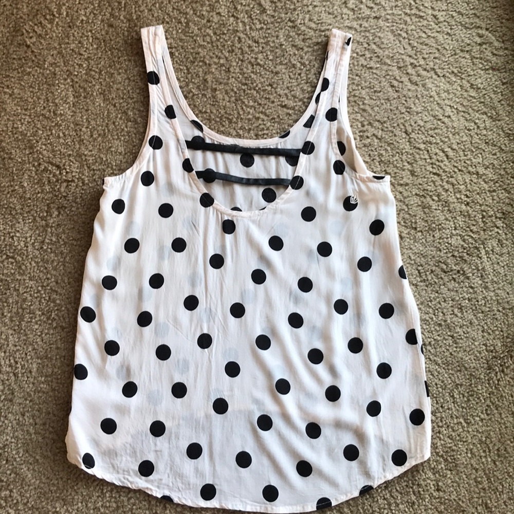 Volcom Girls polka dot high low DITSY tank top M